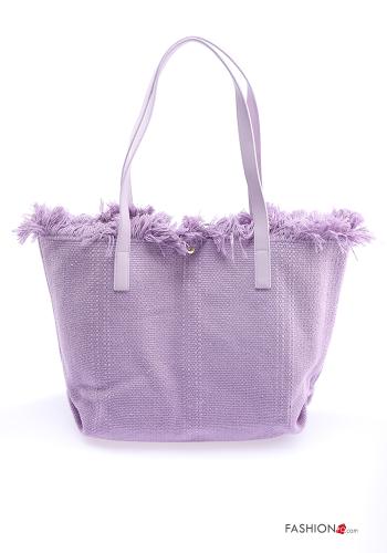 Aufschriftes Muster Tasche mit Fransen - ph 3