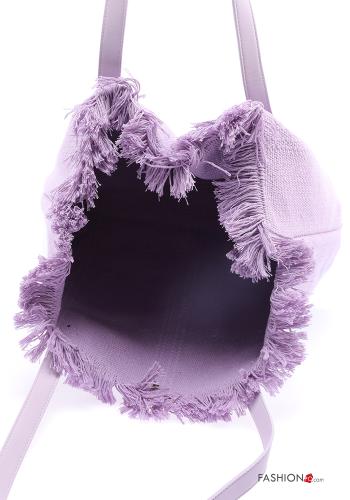 Aufschriftes Muster Tasche mit Fransen - ph 5