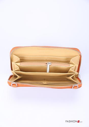 Étui Pour Téléphone Portable en Cuir Véritable avec fermeture éclair avec portefeuille avec bandoulière - ph 5