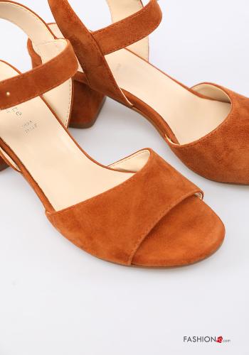 Suede open toe Genuine Leather Sandals Ankle strap - ph 4