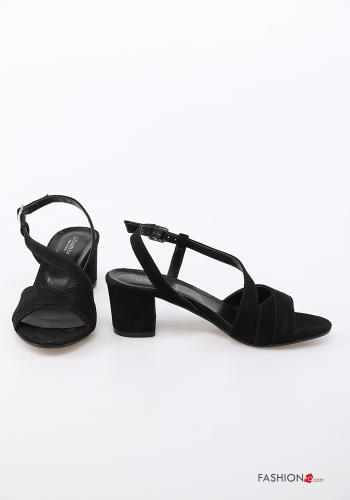 Suede open toe Genuine Leather Sandals Ankle strap - ph 3