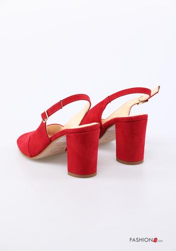 Suede open toe adjustable Genuine Leather Sandals Ankle strap - ph 2