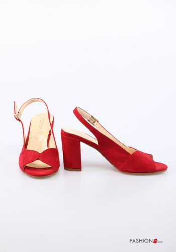 Suede open toe adjustable Genuine Leather Sandals Ankle strap - ph 3