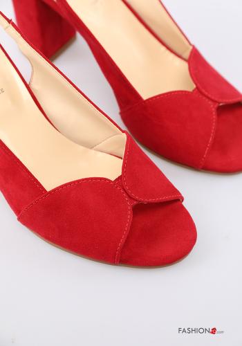 Suede open toe adjustable Genuine Leather Sandals Ankle strap - ph 4