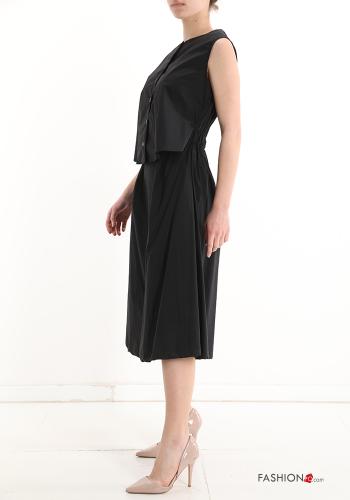 Cotton Sleeveless Dress with buttons - ph 3