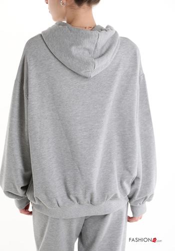 Tuta sportiva in Cotone con tasche con cappuccio - ph 2