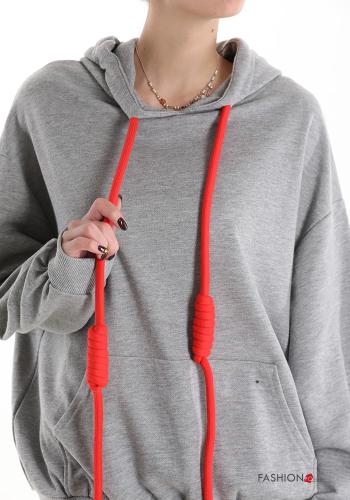 Tuta sportiva in Cotone con tasche con cappuccio - ph 4