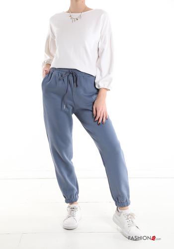 Pantalone sportivo in Cotone con tasche con elastico - ph 5