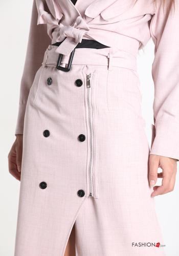 Gonna con bottoni con cintura con zip - ph 4