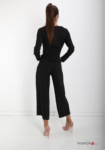 Jumpsuit con fiocco con tasche con borchie - ph 2
