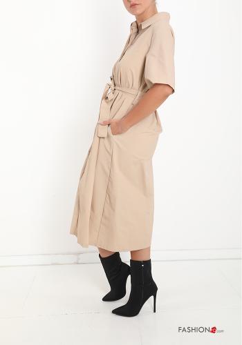 Robe chemise avec poches avec noeud - ph 3