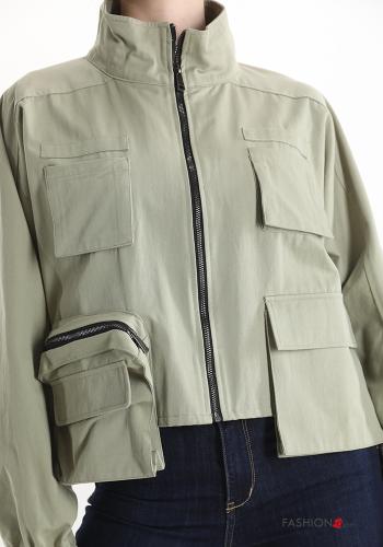 Veste en Coton avec poches avec fermeture éclair - ph 4