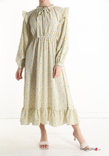 Floral Dress with flounces with bow - ph 1