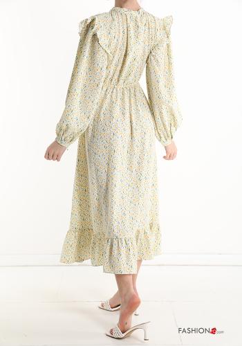 Floral Dress with flounces with bow - ph 2