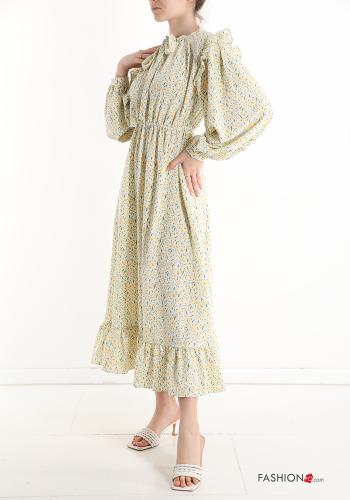 Floral Dress with flounces with bow - ph 3