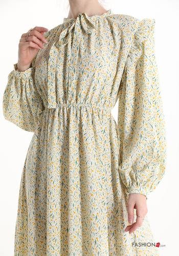 Floral Dress with flounces with bow - ph 4