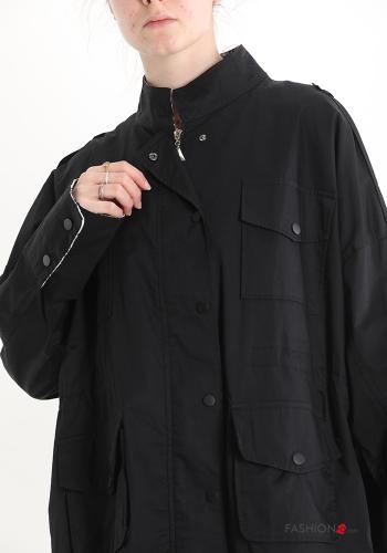 Jacke aus Baumwolle mit Taschen mit Reißverschluss - ph 4