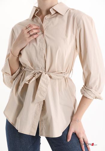 Camicia in Cotone con cintura - ph 4