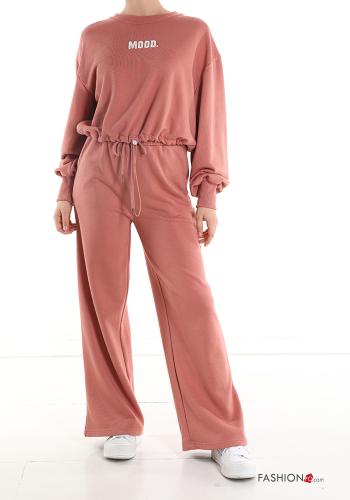 Tuta sportiva in Cotone Fantasia scritta con fiocco - ph 1
