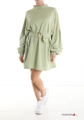 Felpa in Cotone con cintura - ph 1
