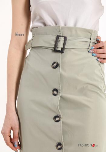 Jupe en Coton avec ceinture à boutons - ph 4