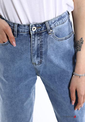 Jeans aus Baumwolle mit Taschen - ph 4