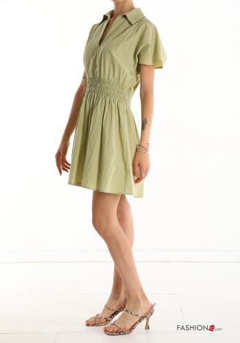 Cotton Dress with v-neck - ph 3