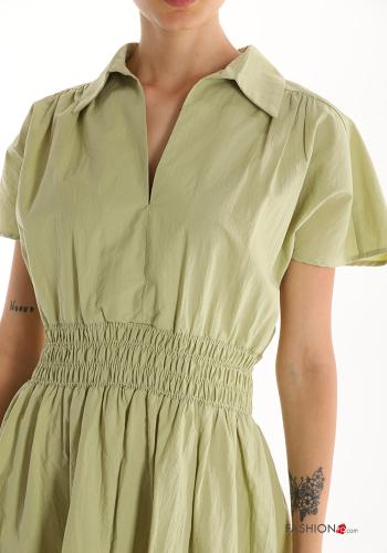 Cotton Dress with v-neck - ph 4