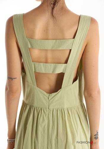 Robe Sans Manches en Coton à volants à col en V - ph 4