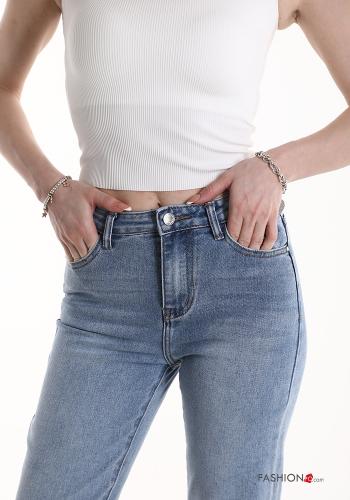 Jeans aus Baumwolle mit Taschen - ph 4