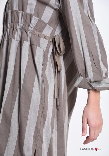 Robe en Coton Imprimé à rayures avec noeud - ph 4