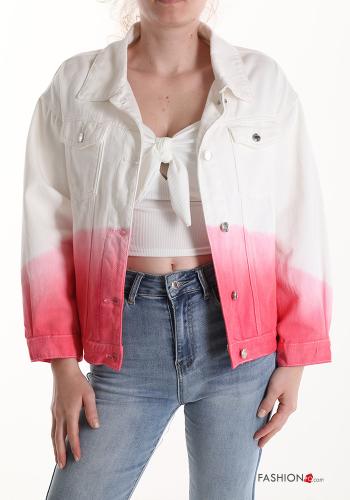 Veste en Coton en denim à boutons avec poches - ph 1