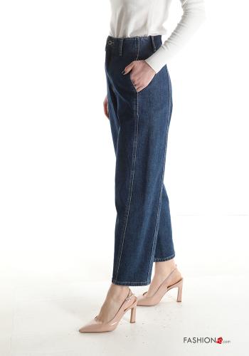 hoher Taille Jeans aus Baumwolle mit Taschen - ph 3