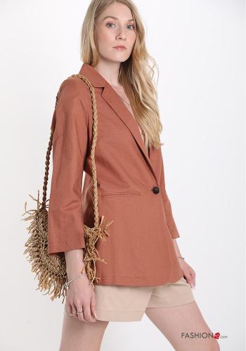 Blazer aus Leinen mit Knöpfen - ph 3