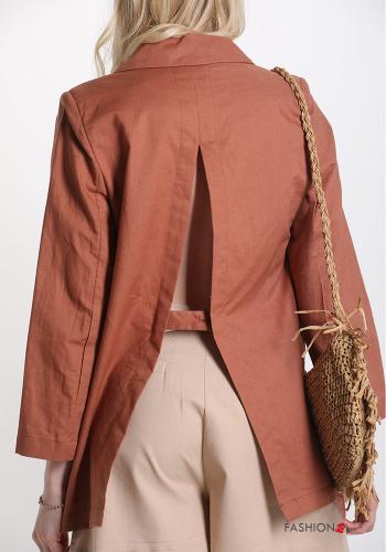 Blazer aus Leinen mit Knöpfen - ph 4
