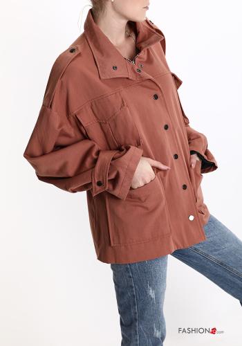Jacke aus Baumwolle mit Knöpfen mit Taschen - ph 3