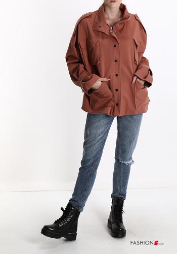 Jacke aus Baumwolle mit Knöpfen mit Taschen - ph 5
