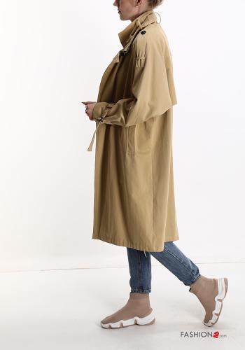 Trenchcoat aus Baumwolle mit Knöpfen mit Taschen - ph 3