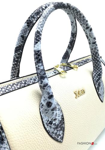 Python Muster verstellbarer Tasche aus Echtes Leder mit Taschen mit Futter mit Schultergurt mit Reißverschluss - ph 5