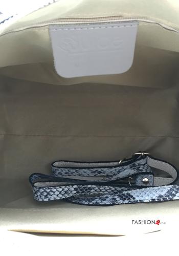 Python Muster verstellbarer Tasche aus Echtes Leder mit Taschen mit Futter mit Schultergurt mit Reißverschluss - ph 6