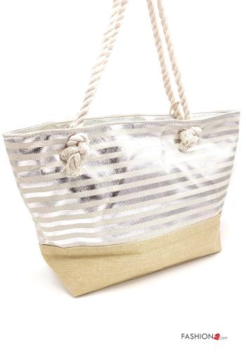 Borsa mare Fantasia stampata con pochette con tasche con zip - ph 2