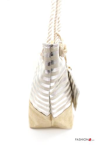 Borsa mare Fantasia stampata con pochette con tasche con zip - ph 3