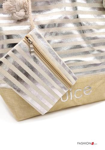 Borsa mare Fantasia stampata con pochette con tasche con zip - ph 4