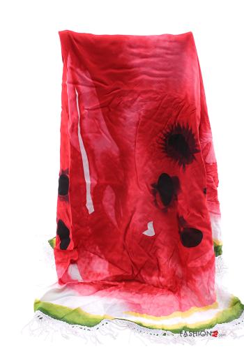 Toalla Diseño impreso con flecos con bolso - ph 1
