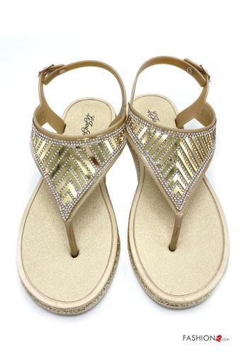 Sandals with rhinestones Ankle strap - ph 1