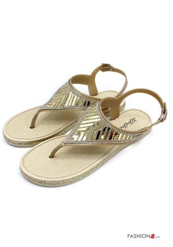Sandals with rhinestones Ankle strap - ph 2