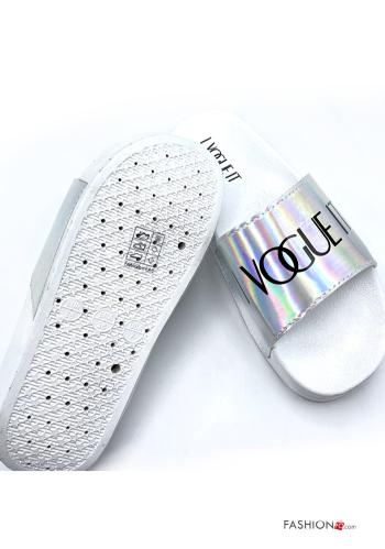 Lettering print Slide Sandals - ph 3