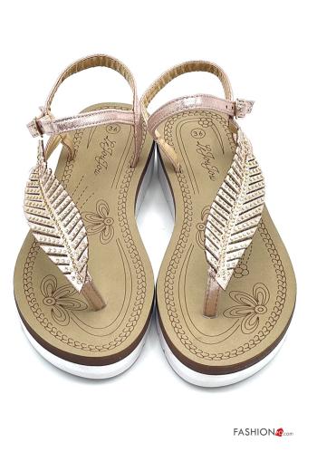 Sandals with rhinestones Ankle strap - ph 1
