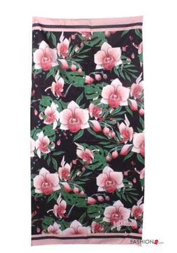 Floral beach Towel with bag - ph 1