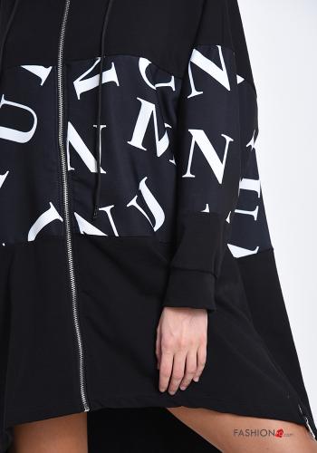 Sweatshirt aus Baumwolle mit Reißverschluss mit Kapuze - ph 4